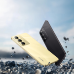 Smartphone Realme C75 8GB RAM 256GB NFC nas cores dourado e preto