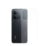 Celular Xiaomi Redmi 15C preto mostrando câmera traseira e design fino