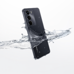 Realme C71 5G preto com proteção contra respingos