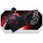 Infinix GT 30 Pro 5G Dark Flare preto com design gamer e detalhes vermelhos