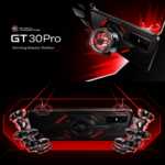 Infinix GT 30 Pro 5G Gaming Master Edition com design preto e vermelho